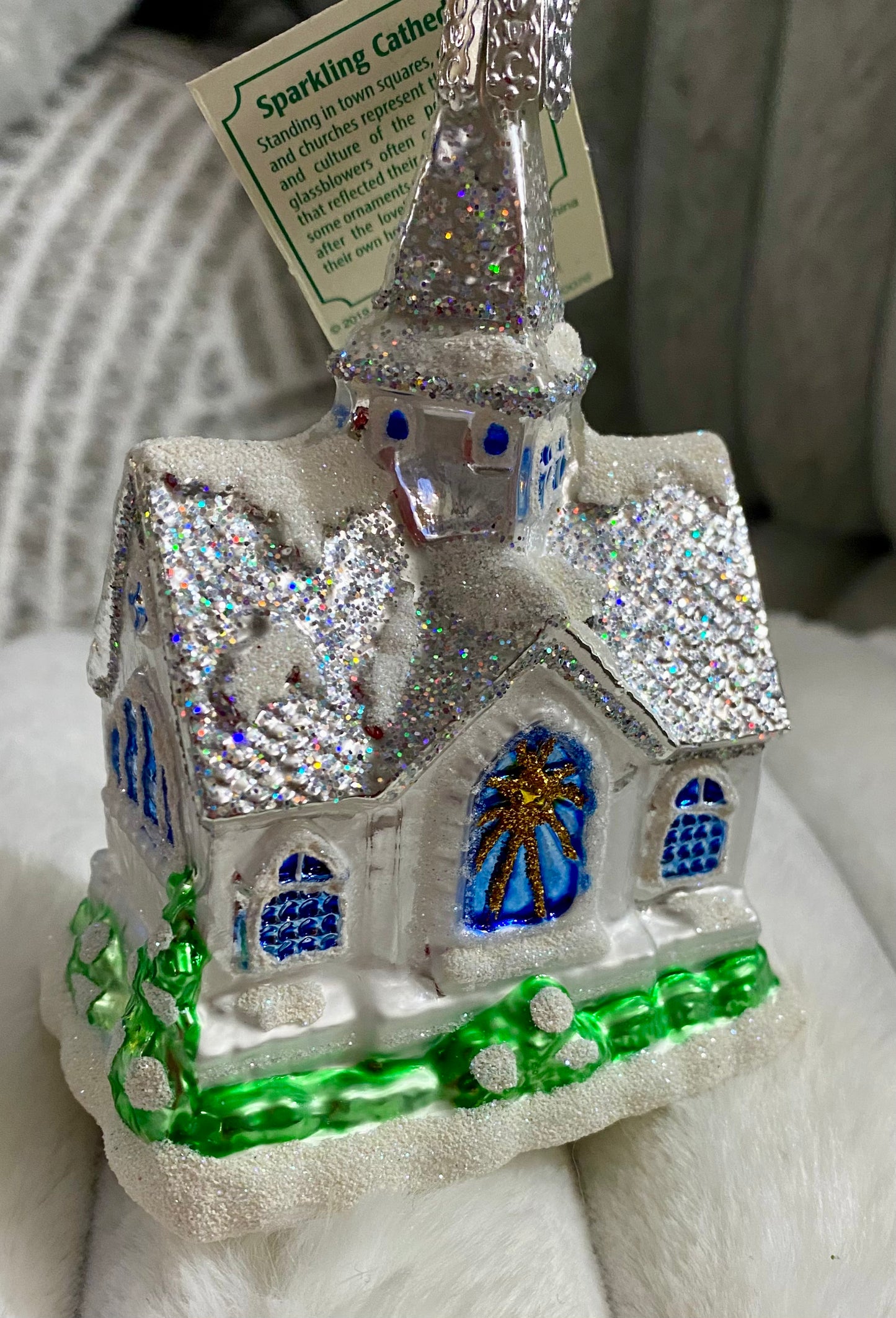 Old World Christmas glass-blown ornament—Sparkling Cathedral