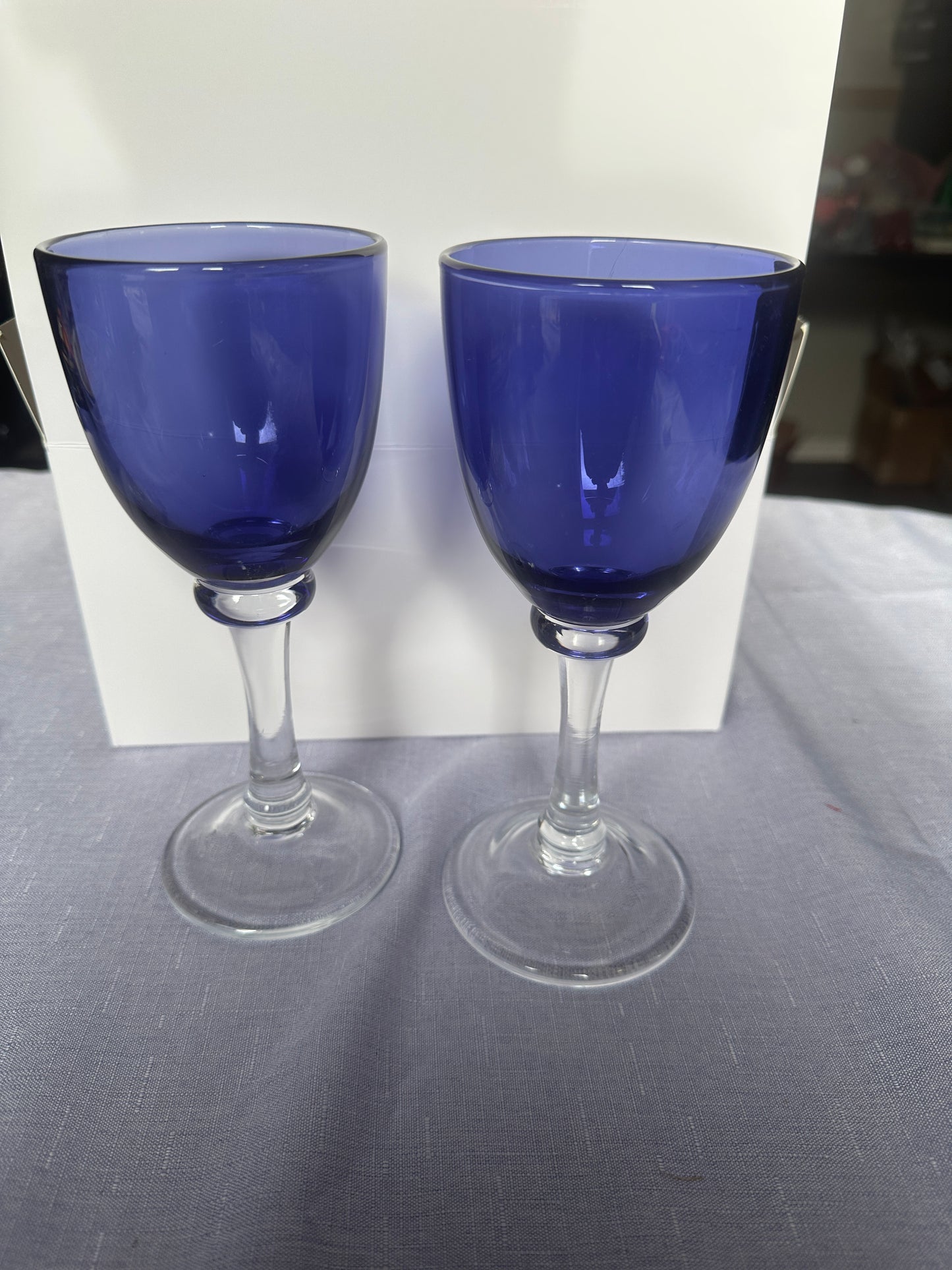 Pair of Vintage Glass Goblets