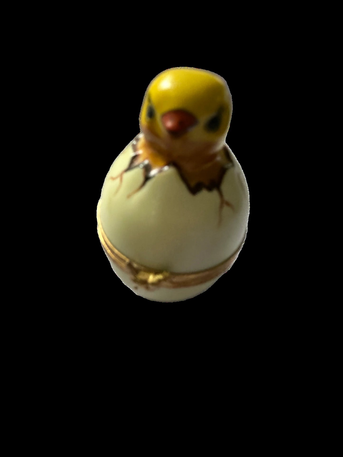 Limoges Hand-Painted Baby Chick Porcelain Trinket Box
