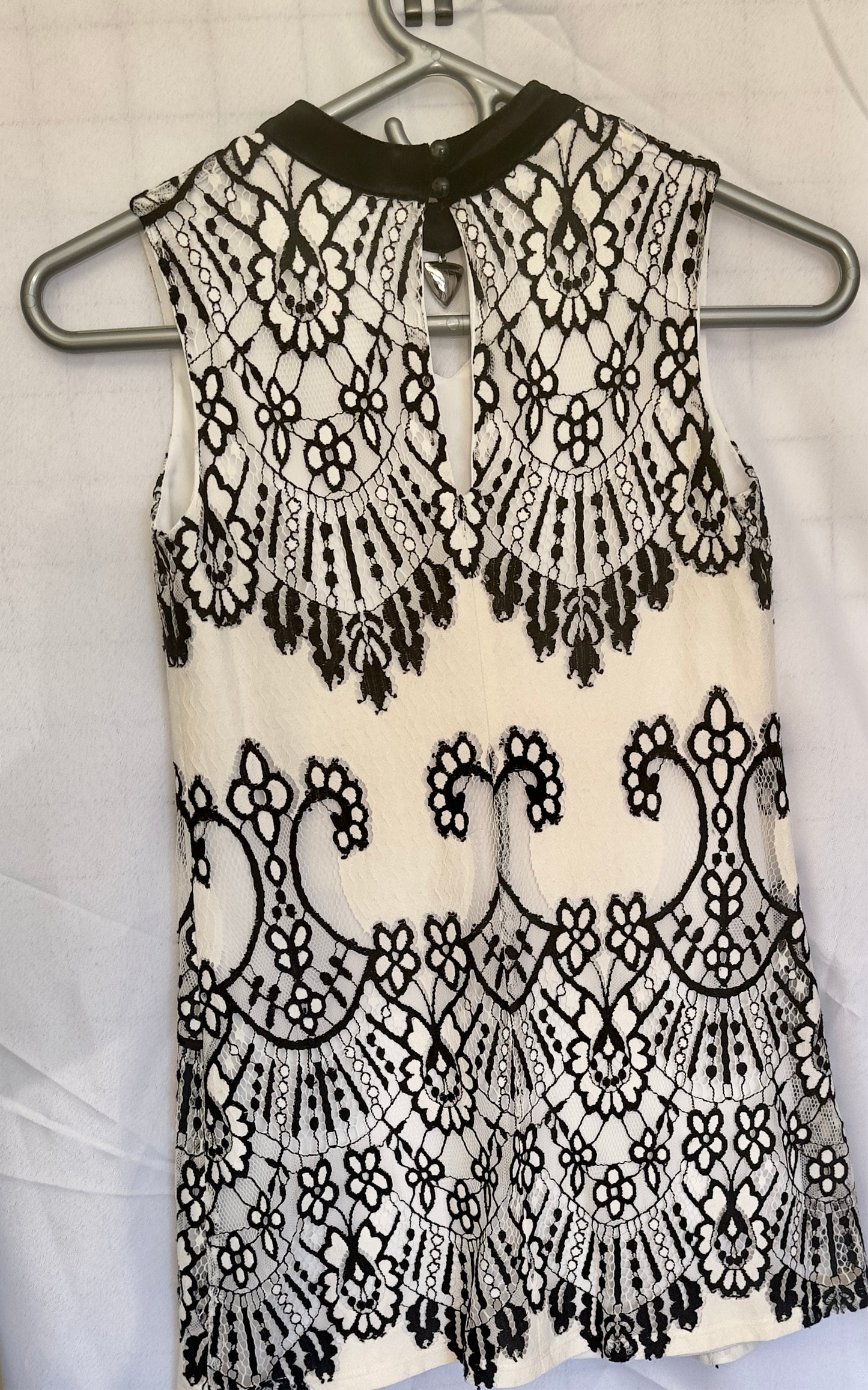 Amy Byer white & black lace girls dress size 8