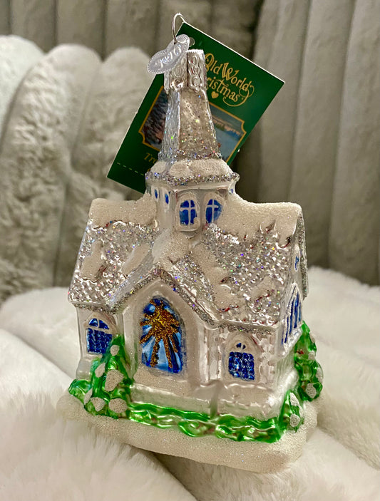 Old World Christmas glass-blown ornament—Sparkling Cathedral