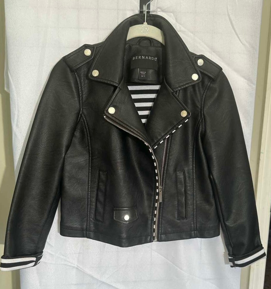 Bernardo Girls Faux-leather Black Moto Jacket — 10/12