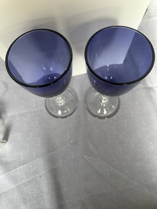 Pair of Vintage Glass Goblets
